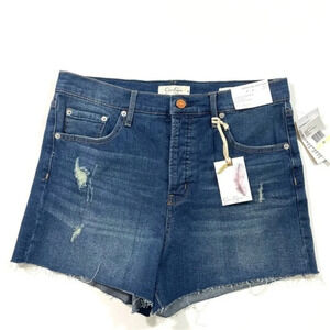 New Jessica Simpson Infinite High Waist Shorts Denim Cutoff